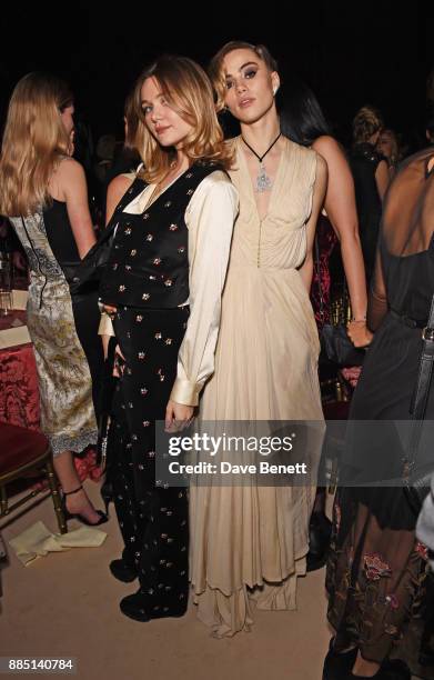 Immy Waterhouse and Suki Waterhouse attend the London Evening Standard Theatre Awards 2017 after party at the Theatre Royal, Drury Lane, on December...