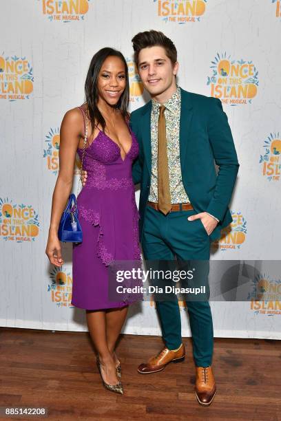 Nikki M. James and Andy Mientus attend the "Once On This Island" Broadway Opening Night after party at The Copacabana Times Square on December 3,...