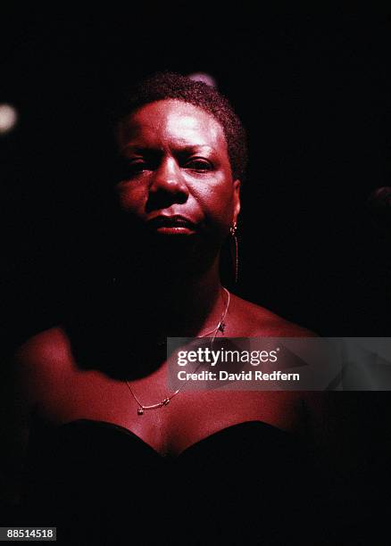 American singer, songwriter, pianist and civil rights activist Nina Simone performs live on stage circa 1990.