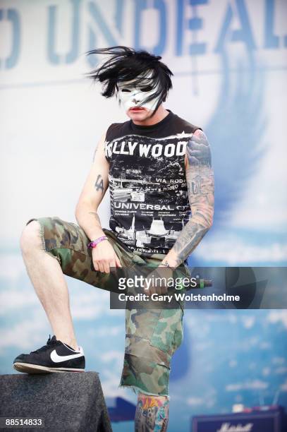 Da Kurlzz of Hollywood Undead performs on stage on day 1 of Download Festival at Donington Park on June 12, 2009 in Donington, England.