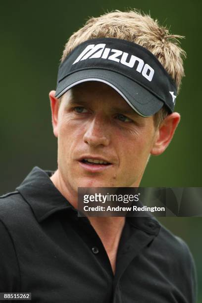 Luke Donald of England looks on during the second day of previews to the 109th U.S. Open on the Black Course at Bethpage State Park on June 16, 2009...