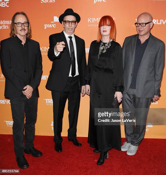 Butch Vig, Duke Erikson, Shirley Manson and Steve Marker of the band Garbage attend The Trevor Project's 2017 TrevorLIVE LA at The Beverly Hilton...