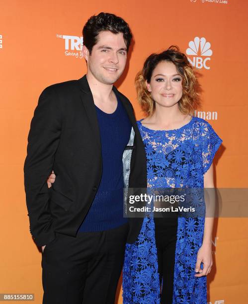 Actor Ben Lewis and actress Tatiana Maslany attend The Trevor Project's 2017 TrevorLIVE LA at The Beverly Hilton Hotel on December 3, 2017 in Beverly...