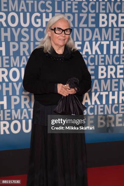 Photographer Brigitte Lacombe arrives at the 2018 Breakthrough Prize at NASA Ames Research Center on December 3, 2017 in Mountain View, California.