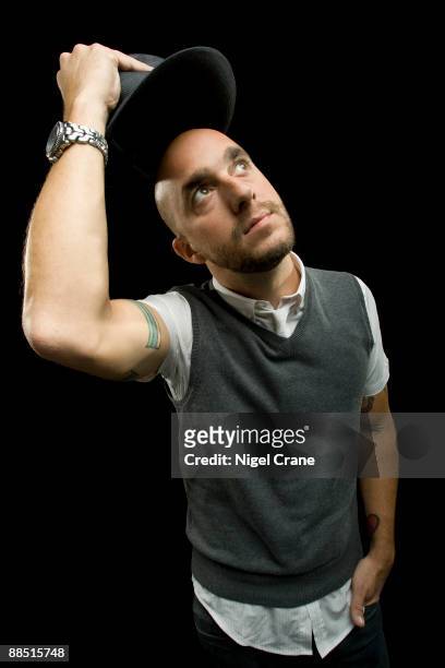 Dan Andriano, singer and bass player for American punk band Alkaline Trio in the United Kingdom on May 14 2008.