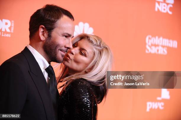 Designer Tom Ford and singer Fergie attend The Trevor Project's 2017 TrevorLIVE LA at The Beverly Hilton Hotel on December 3, 2017 in Beverly Hills,...