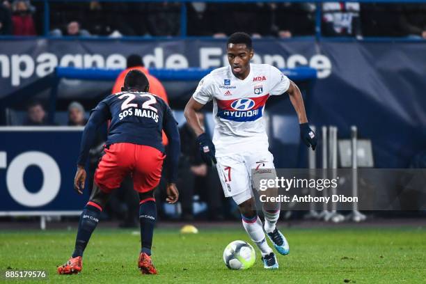 Myziane Maolida of Lyon during the Ligue 1 match between SM Caen and Olympique Lyonnais at Stade Michel D'Ornano on December 3, 2017 in Caen, .