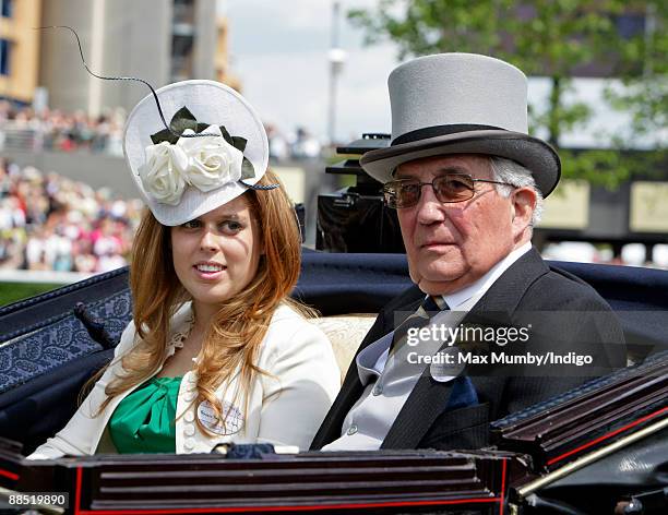 Princess Beatrice and Christopher Rhys Jones attend Royal Ascot at Ascot Racecourse on June 16, 2009 in Ascot, England.