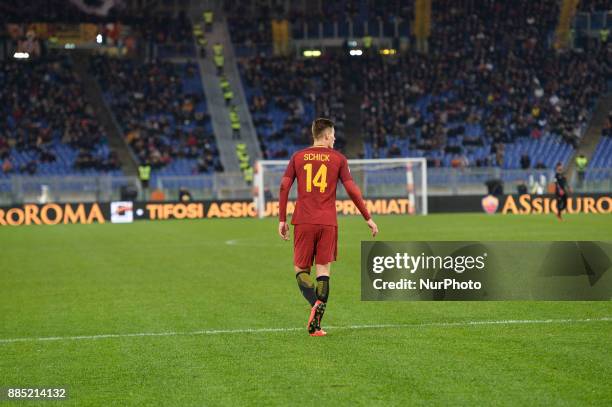 Patrik Schick during the Italian Serie A football match between A.S. Roma and Spal at the Olympic Stadium in Rome, on december 01, 2017.