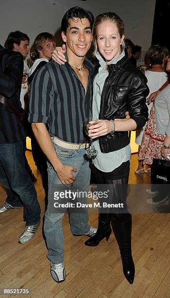 Daniel Kraus and Jenna Lee attend a party hosted by the National Ballet to launch its Ballets Russes season, at Sadler's Wells on June 16, 2009 in...
