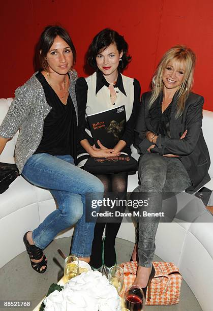Rosemary Ferguson, Jasmine Guinness and Jo Wood attend a party hosted by the National Ballet to launch its Ballets Russes season, at Sadler's Wells...