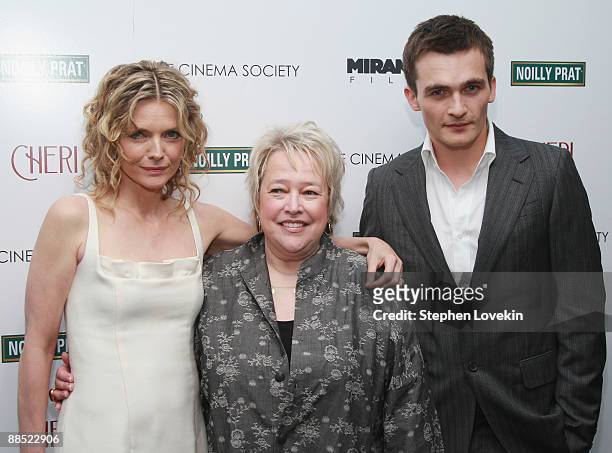 Actors Michelle Pfeiffer, Kathy Bates and Rupert Friend attend The Cinema Society and Noilly Prat screening of "Cheri" at Directors Guild of America...
