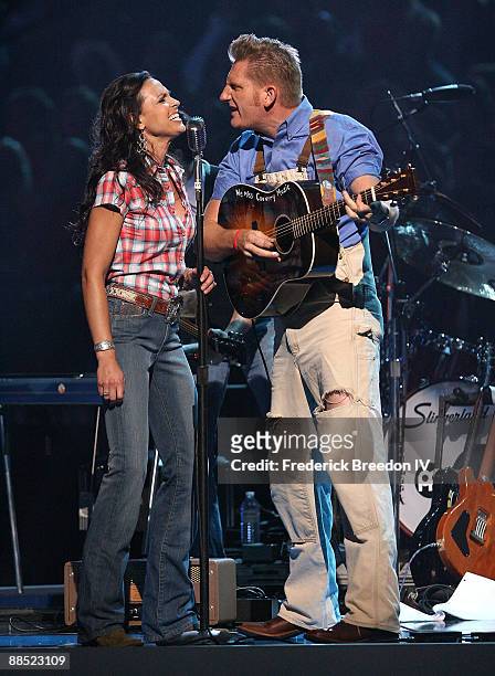Joey & Rory perform on stage during the 2009 CMT Music Awards at the Sommet Center on June 16, 2009 in Nashville, Tennessee.