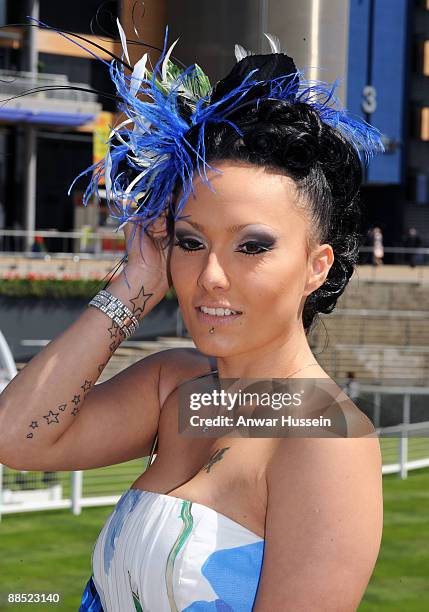 Racegoer attends the first day of Royal Ascot on June 16, 2009 in Ascot, England.