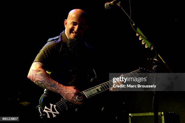 Scott Ian of Anthrax performs on stage at ULU on June 16, 2009 in London, England.