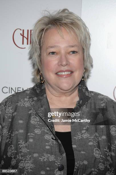 Actress Kathy Bates attends the Cinema Society & Noilly Prat screening Of "Cheri" at the Directors Guild of America Theater on June 16, 2009 in New...