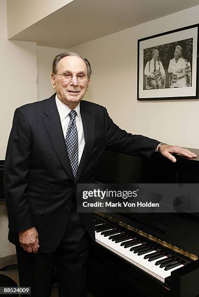 Chairman/CEO of The Songwriters Hall of Fame Hal David poses for a picture at the 3rd annual Songwriters Hall of Fame Master Class at the Kaufman...