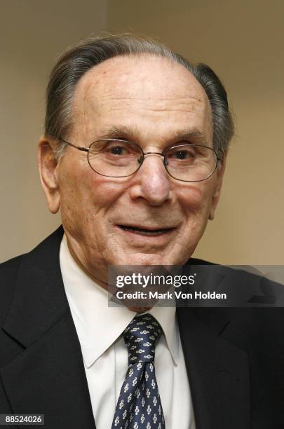 Chairman/CEO of The Songwriters Hall of Fame Hal David poses for a picture at the 3rd annual Songwriters Hall of Fame Master Class at the Kaufman...