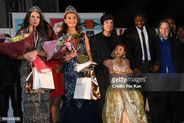Miss Beaute Nationale 1st Dauphine, Miss Beaute Nationale 2018 Axelle Pierre, singer Francis Lalanne, boxer Hassan N'Dam and Paul Loup Sulitzer...