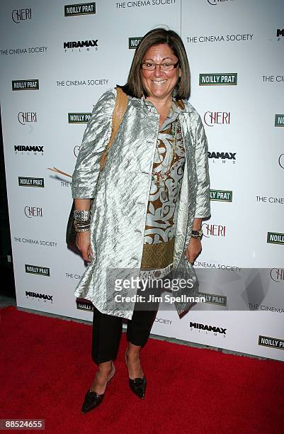 Senior Vice President of IMG Fashion Fern Mallis attends the Cinema Society & Noilly Prat screening Of "Cheri" at Directors Guild of America Theater...