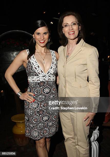 Actress Milena Govich and mother Dr. Marilyn Govich attend the after party for The Cinema Society & Noilly Prat's screening of "Cheri" at Hudson...