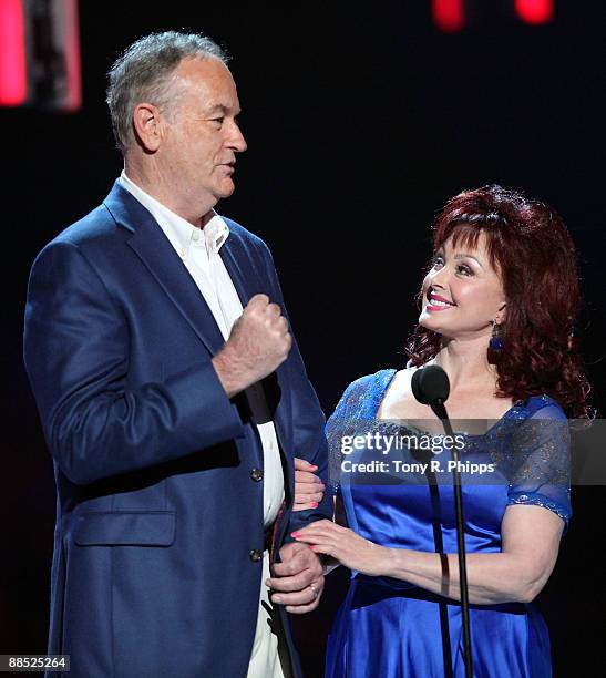 Personality Bill O'Reilly and musician Naomi Judd speak on stage at the 2009 CMT Music Awards at the Sommet Center on June 16, 2009 in Nashville,...