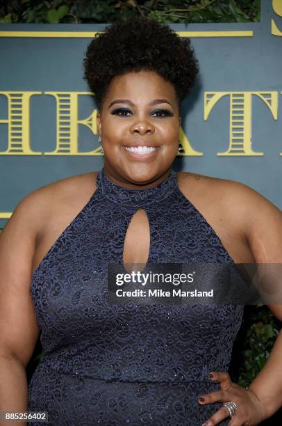 Amber Riley attends the London Evening Standard Theatre Awards at Theatre Royal on December 3, 2017 in London, England.