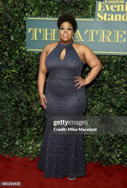 Amber Riley attends the London Evening Standard Theatre Awards at Theatre Royal on December 3, 2017 in London, England.