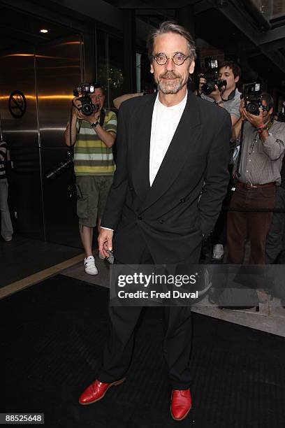 Jeremy Irons attends the English National Ballet "Ballets Russes" at Sadler's Wells Theatre on June 16, 2009 in London, England.