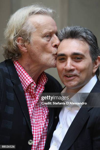 Rutger Hauer and Pierpaolo De Fina attend 'I've Seen Films' Photocall held at Palazzo Marino on June 16, 2009 in Milan, Italy.