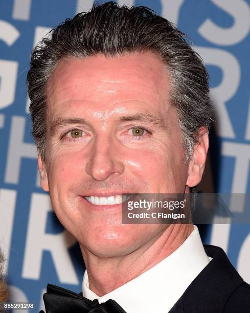 California Lt. Governor Gavin Newsom attends the 2018 Breakthrough Prize at NASA Ames Research Center on December 3, 2017 in Mountain View,...