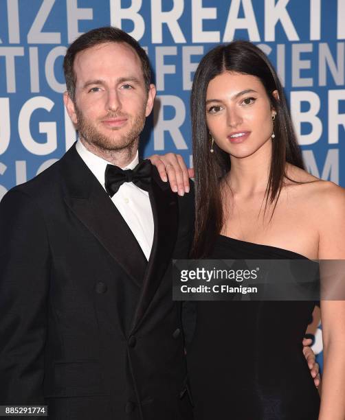 Co-Founder/CEO of Airbnb Joe Gebbia and guest attend the 2018 Breakthrough Prize at NASA Ames Research Center on December 3, 2017 in Mountain View,...