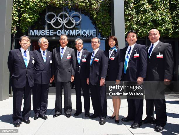 Tokyo 2016 Olympic bid team Shun-ichiro Okano, Chiharu Igaya, President Shintaro Ishihara, Vice-President Tsunekazu Takeda, Executive Board Member...