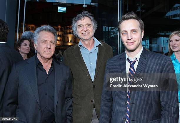 Actor Dustin Hoffman, Producer Curtis Hanson and InStyle Managing Editor Ariel Foxman attend the Celebration Dinner Honoring 2009 Los Angeles Film...