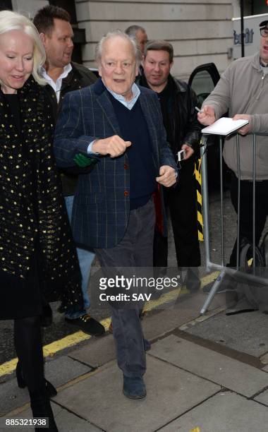 David Jason arrives at BBC Radio 2 on December 4, 2017 in London, England.