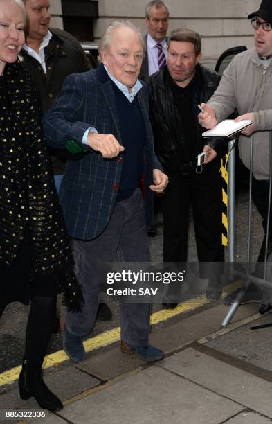 David Jason arrives at BBC Radio 2 on December 4, 2017 in London, England.