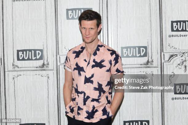 Actor Matt Smith attends Build Series to discuss "The Crown" at Build Studio on December 4, 2017 in New York City.