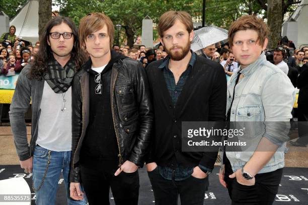 The Kings of Leon arrive at the UK Film Premiere of "Bruno" at the Empire Leicester Square on June 17, 2009 in London, England.