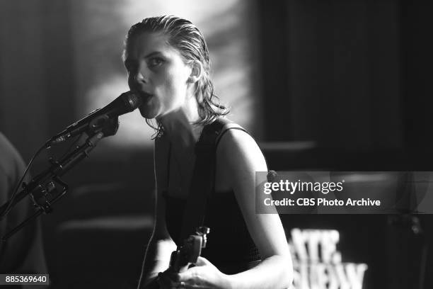 The Late Show with Stephen Colbert and guest Wolf Alice during Thursday's December 1, 2017 show.