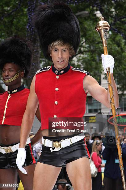 Sacha Baron Cohen aka Bruno attends the premiere of 'Bruno' at Empire Leicester Square on June 17, 2009 in London, England.