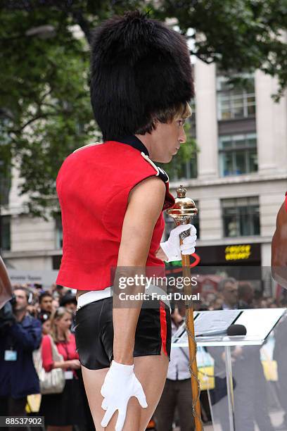 Sacha Baron Cohen aka Bruno attends the premiere of 'Bruno' at Empire Leicester Square on June 17, 2009 in London, England.