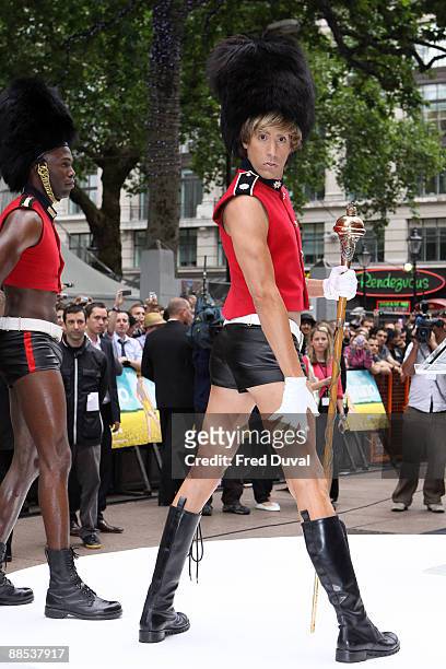 Sacha Baron Cohen aka Bruno attends the premiere of 'Bruno' at Empire Leicester Square on June 17, 2009 in London, England.