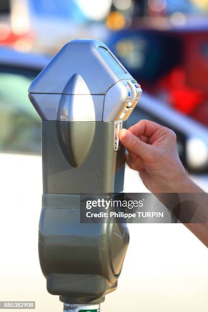 usa, california, san diego, money for park - parking meter stock pictures, royalty-free photos & images