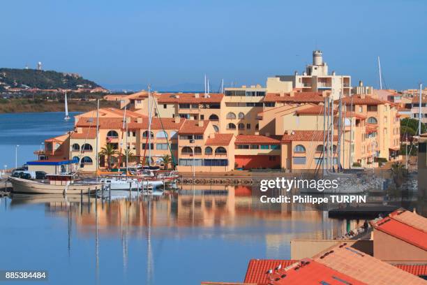 france, aude, port leucate. - aude stock pictures, royalty-free photos & images