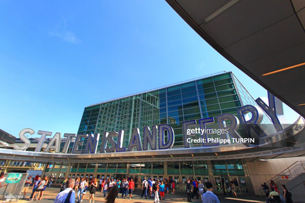 Usa, New York, Manhattan. Staten Island Ferry