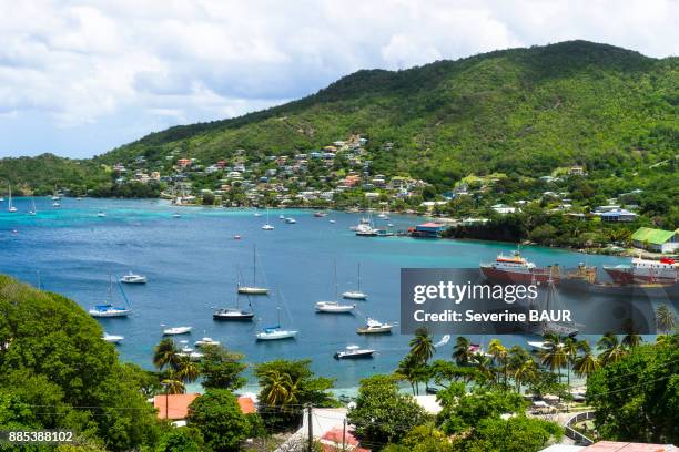 admiralty bay, bequia, port elizabeth, saint-vincent and the grenadines, west indies - port elizabeth stock pictures, royalty-free photos & images