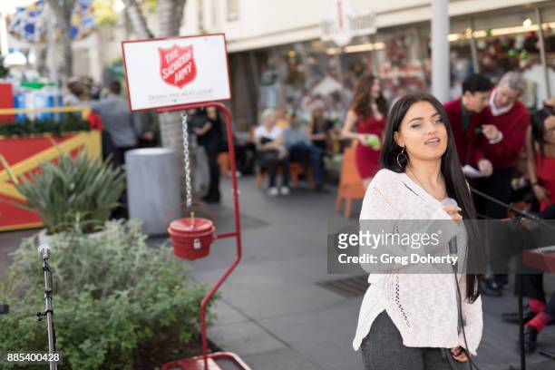 Recording Artist Laci Kay performs at The Salvation Army Celebrity Kettle Kickoff - Red Kettle Hollywood at the Original Farmers Market on November...