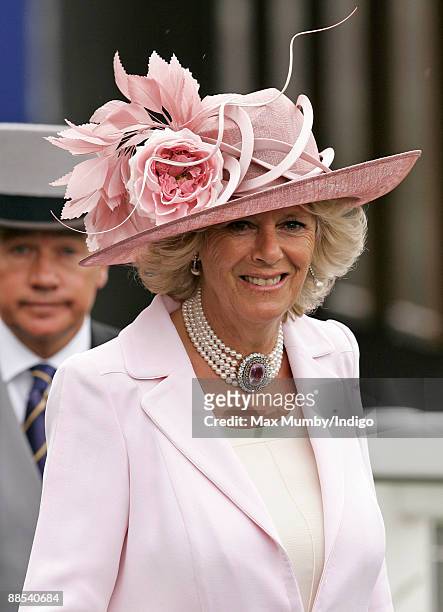 Camilla Duchess of Cornwall attends day 2 of Royal Ascot at Ascot Racecourse on June 17, 2009 in Ascot, England.