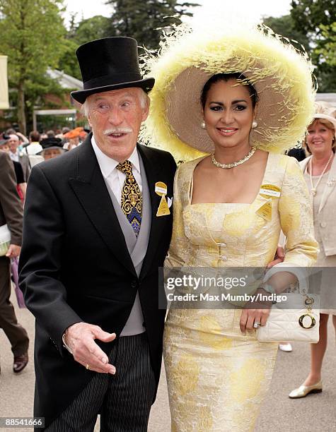 Bruce Forsyth and wife Wilnelia Merced attend day 2 of Royal Ascot at Ascot Racecourse on June 17, 2009 in Ascot, England.