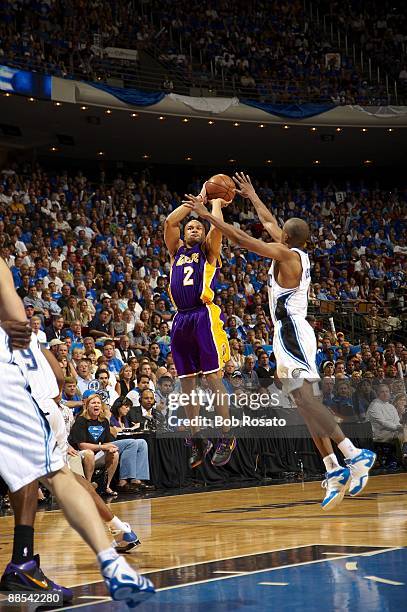 Finals: Los Angeles Lakers Derek Fisher in action, shot vs Orlando Magic. Game 3. Orlando, FL 6/9/2009 CREDIT: Bob Rosato